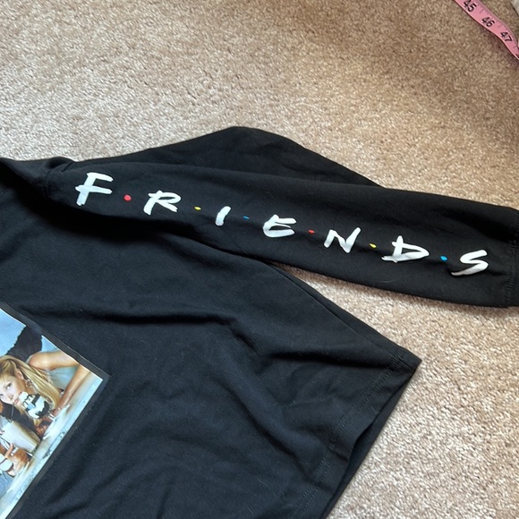 Friends Black Cropped Hoodie. Size medium - Picture 4 of 5